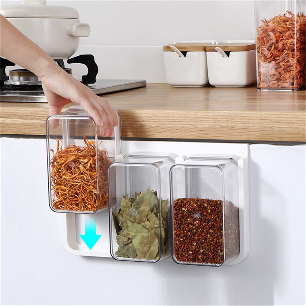 【COD Tangding】0.9/2.4/3.4L Fridge Organizer Clear Airtight Cereal Food Fresh Box Sealed Jar Storage Container