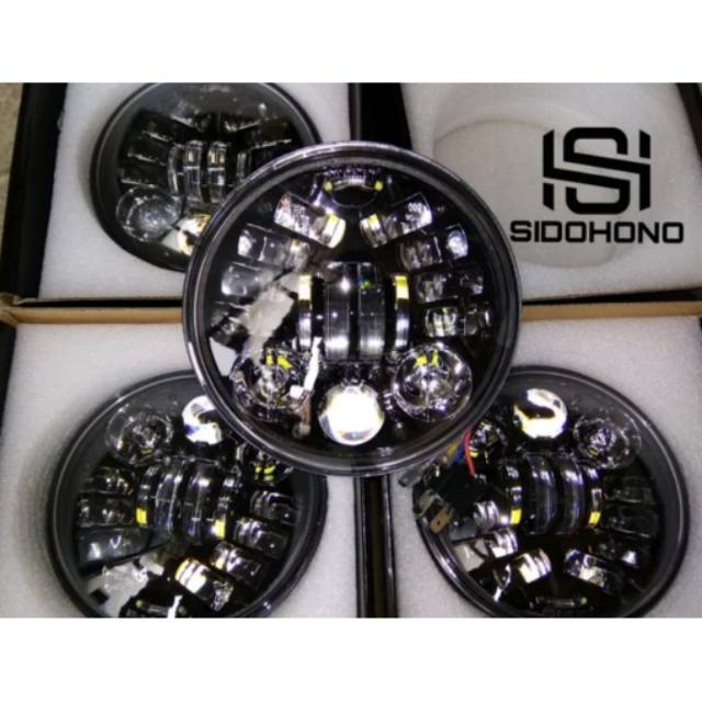 Lampu depan daymaker 16 LED original DOT SAE hitam CB GL MP GL100 Tiger Tirev Vixion Rxking Scorpio
