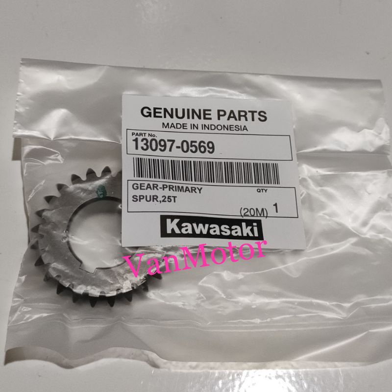 GIGI PRIMER PRIMARY GIGI KOPLING KLX 150 SPUR 25T KAWASAKI ORI TERMURAH