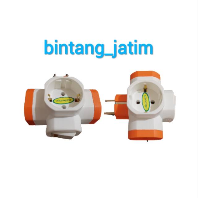 T-Arde +LAMPU / T serbaguna 3cabang / t arde 3lubang +on/off