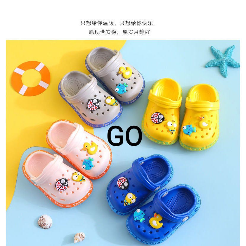 gos LIFE BEETLE PAO Sandal Anak Laki Perempuan Bahan Karet Model Lucu 0-7 Tahun Import