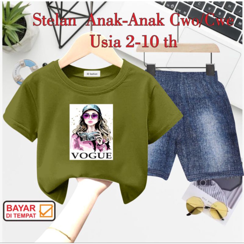 ((IB))SETELAN ANAK PEREMPUAN SEMI JEANS/V0QU3 CEWEK DIGITAL SABLON