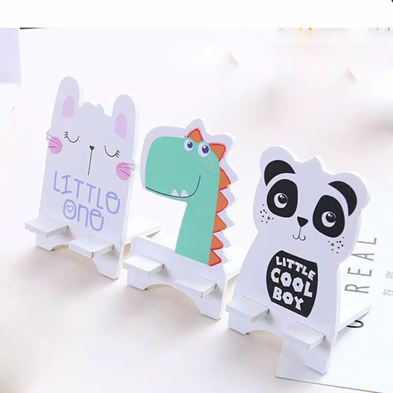 STAND HOLDER HANDPHONE KAYU UNIVERSAL KAYU KARAKTER