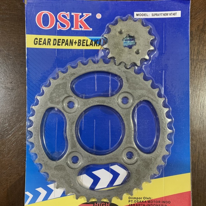 OSK SUPRA FIT NEW GEAR PAKET DEPAN BELAKANG 14T 40T SET GIR GIRSET T