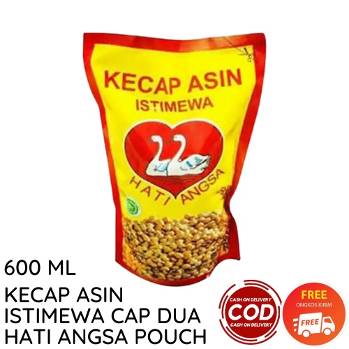 KECAP ASIN ISTIMEWA CAP DUA HATI ANGSA POUCH 600 ML