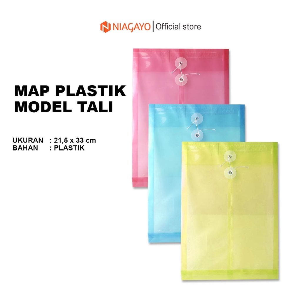 

Map Plastik Folio F4 Dengan Tali Warna Transparan Map Dokumen