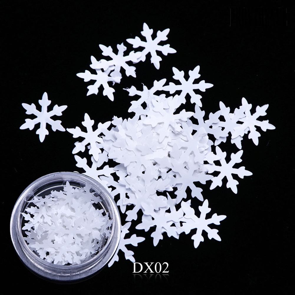 Providence 6 Boxes Christmas 3D Glitter Snowflake Sequins Nail Art Shiny Ultra-thin Flake