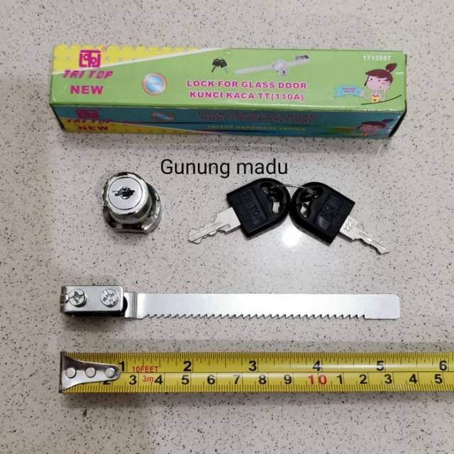 Kunci Etalase Kaca Geser Kunci Pintu Lemari Kaca Sliding Gergaji
