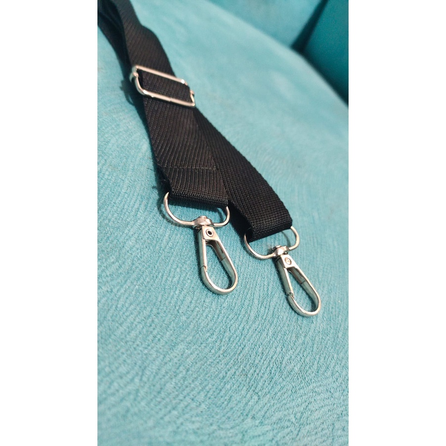 tali tas webing hitam katun halus