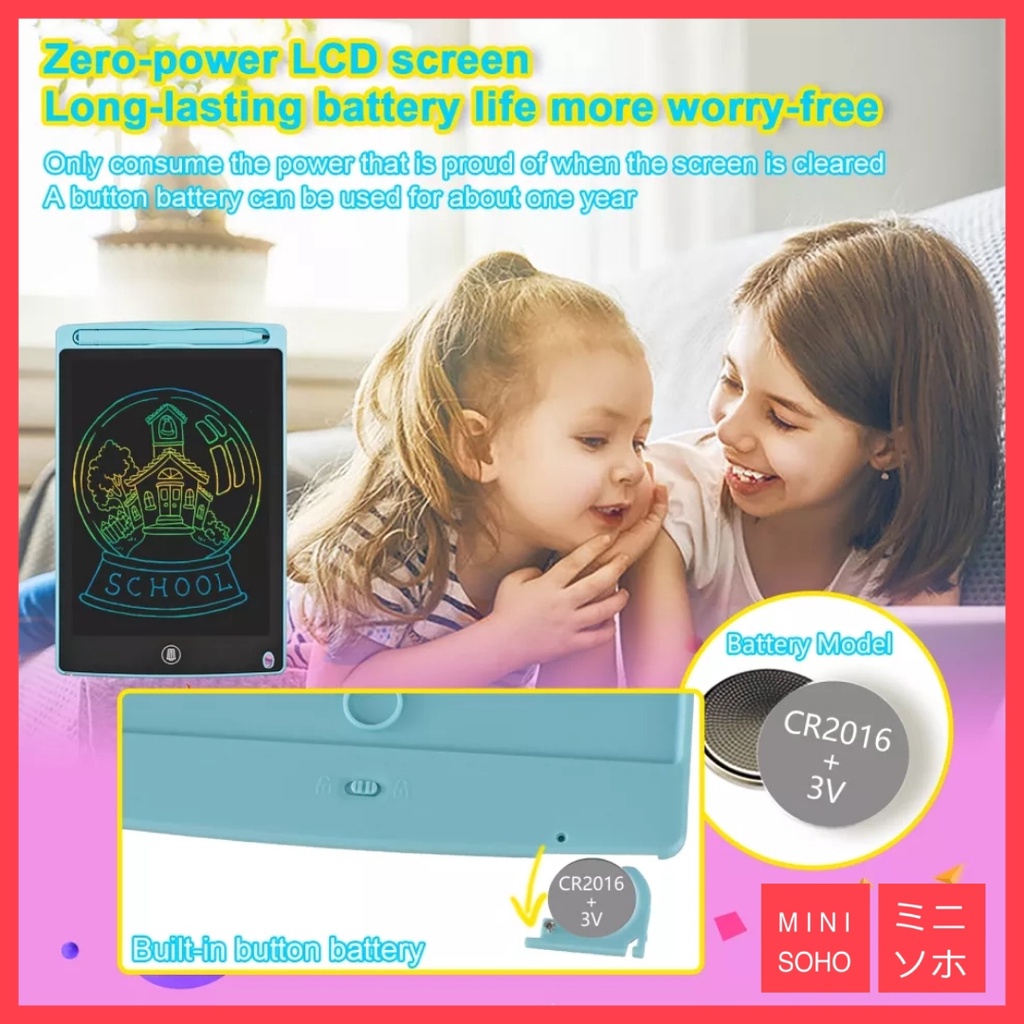 LCD Writing Drawing Tablet 8.5&quot; inch Papan Tulis Gambar Anak Bisnis Kantor Dewasa