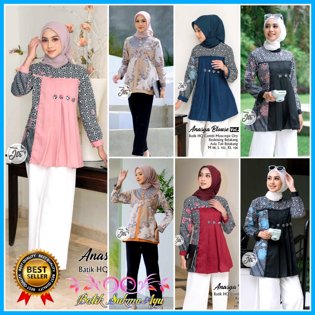 Blus Wanita / Blus Batik Wanita / Blus Batik Wanita Modern / Bolero Batik / Blus Bolero Batik / Blus