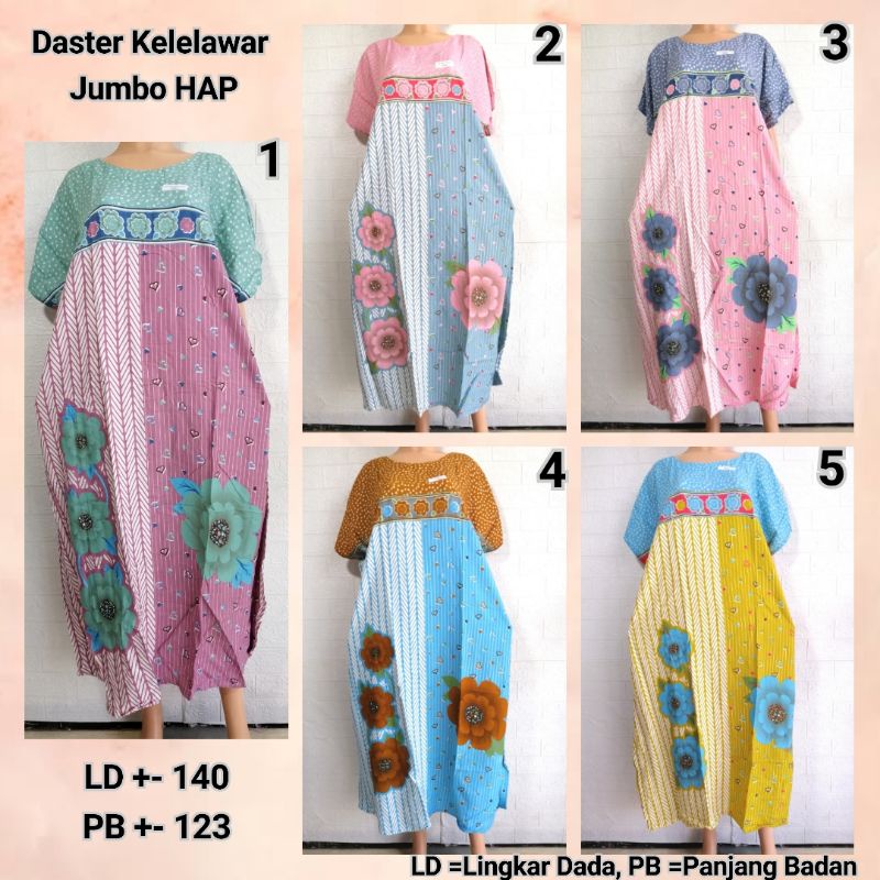 DASTER KELELAWAR JUMBO HAP LOWO BIGSIZE ADEM BU TEJO GRWL + BGNG + ANBL