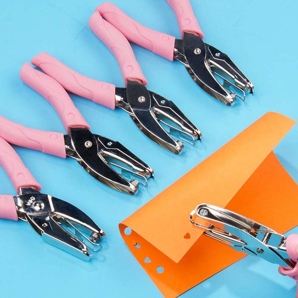 [Elegan] Hole Punch DIY Metal Border Scrapbooking Dengan Alat Tulis Pengikat Kantor Lubang Tunggal Bergagang Lembut