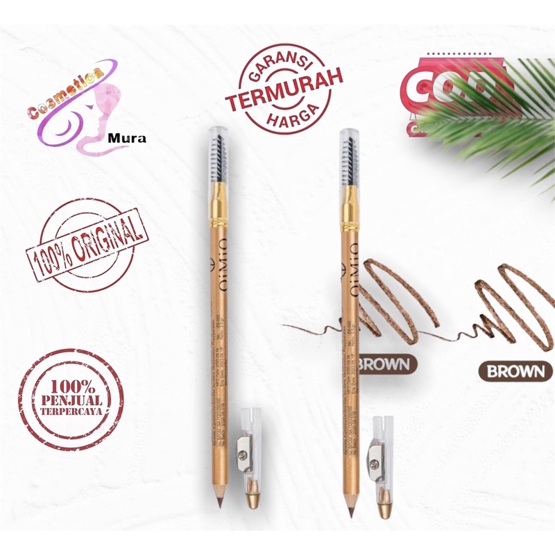 COD JAMINAN TERMURAH OIMIO EYEBROW PENCIL WATERPROOF PENSIL ALIS ORIGINAL 100%