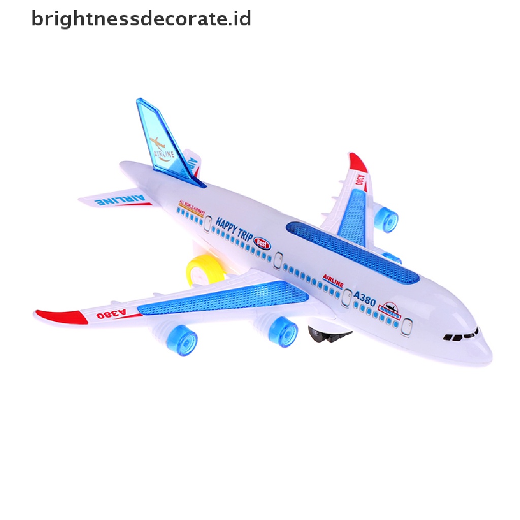 Mainan Pesawat Airbus A380 Elektrik Bahan Plastik Dengan Lampu Dan Suara Untuk Anak