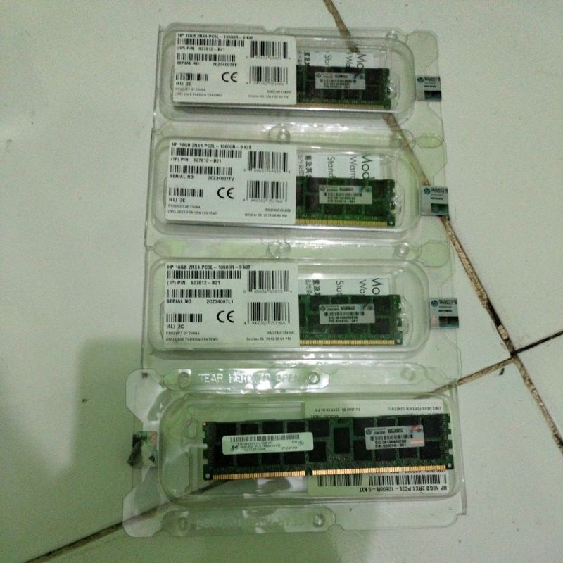 Ram Server  Hp 16gb 2Rx4 PC3L 10600R