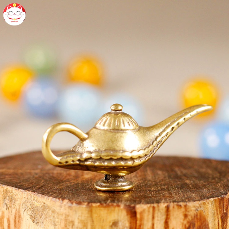 Lampu Aladdin Retro Vintage Motif Ukir Bahan Metal Untuk Dekorasi Rumah