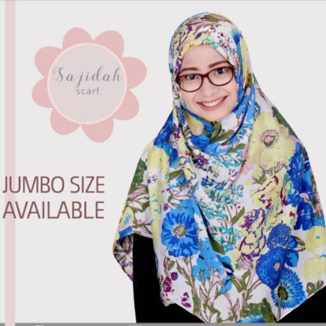 Jilbab Khimar Segi Empat Scarf Motif Halus Silky Uwais Hijab