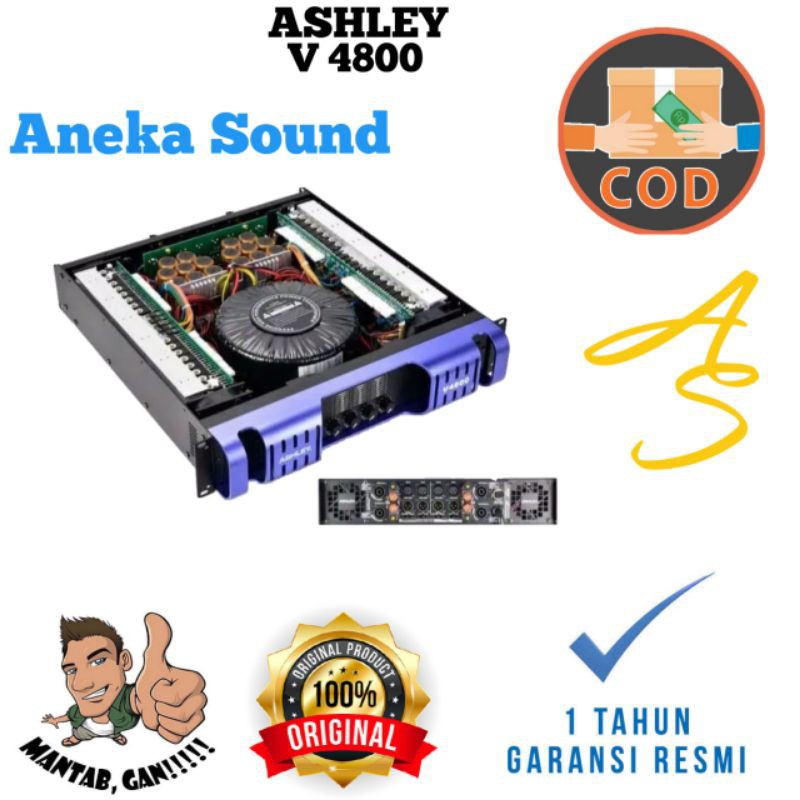 Power Amplifier Ashley V4800 (4 Channel) Original Garansi Resmi
