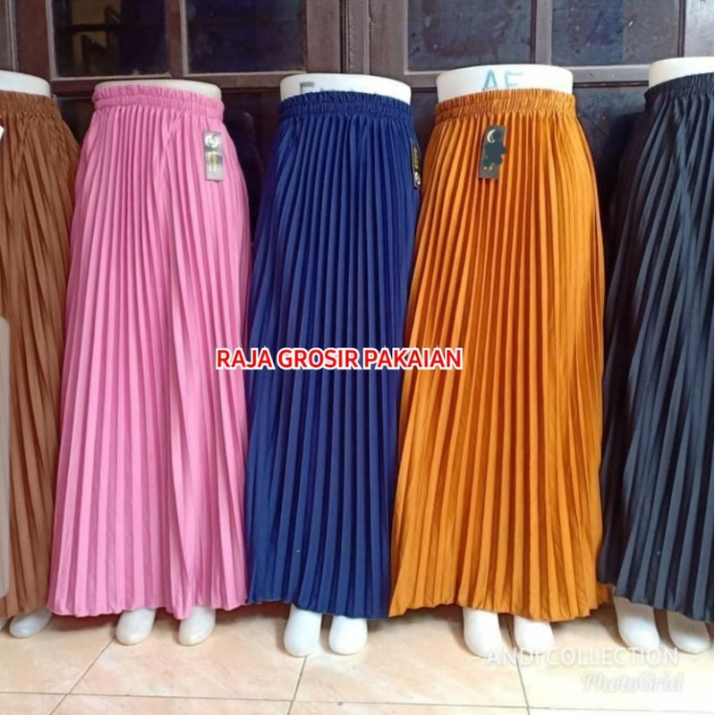 Klop~Rok Plisket Klop Dewasa Murah / Maxi Skirt