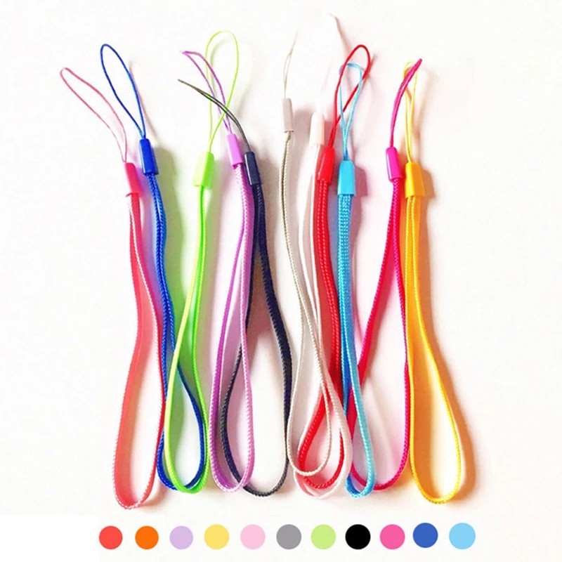 [Stock] Mobile Phone Strap Solid Cute Lanyard /Badge Holder DIY Hang Rope /DIY Hang Rope Lariat Lanyards Webbing Random Color 7 Inch