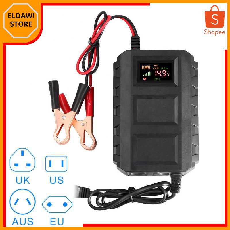 (BISA COD) ELDAWI - Taffware Charger Aki Mobil Lead Smart Battery Charger 12V6A - DXY88