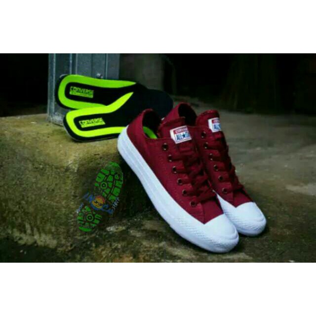 CUCI GUDANG CONVERSE MARON CHUCK TAYLOR LOW/RED SHOES/ALL STARS