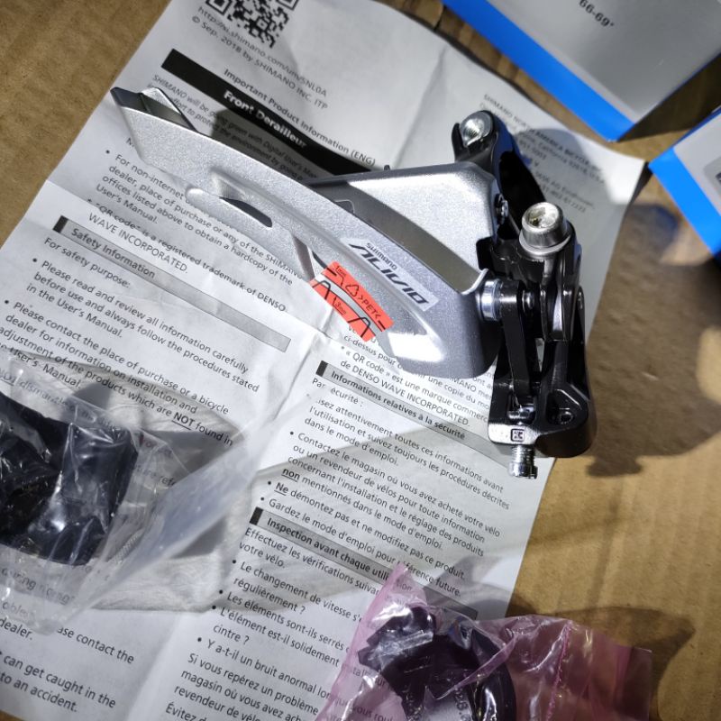 Fd Front Derailleur Alivio M3100 3 x 9 Speed Side Swing/Tarikan Samping Depan Original in Box