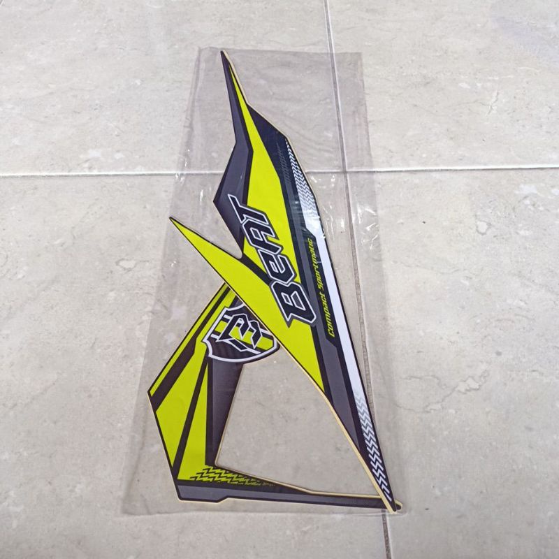 striping stiker les body Honda beat 2019 hitam hijau stabilo bahan original