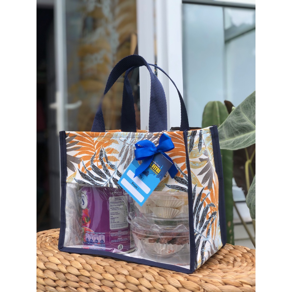 

tas hampers kanvas/tas transparan