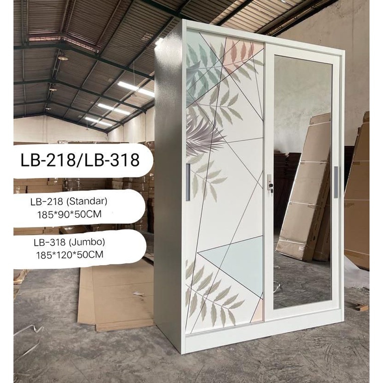 Lemari Plat Besi sliding 2 Pintu JUMBO