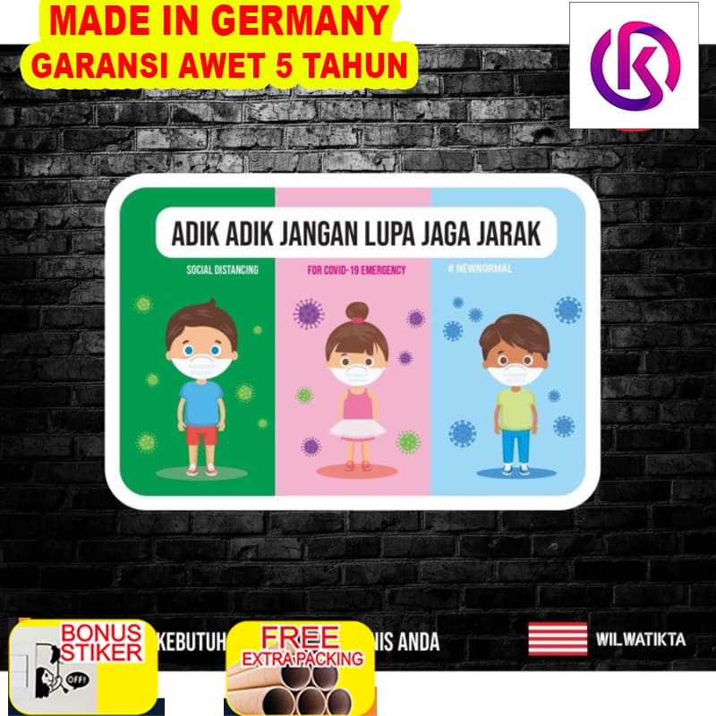 

Promo Sticker Safety Sign Warning Jaga Jarak untuk anak