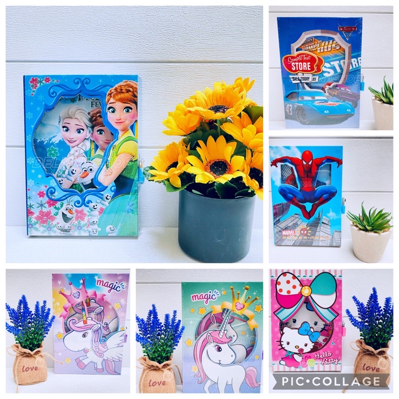 

diary karakter buku note buku diary gembok kunci buku tulis