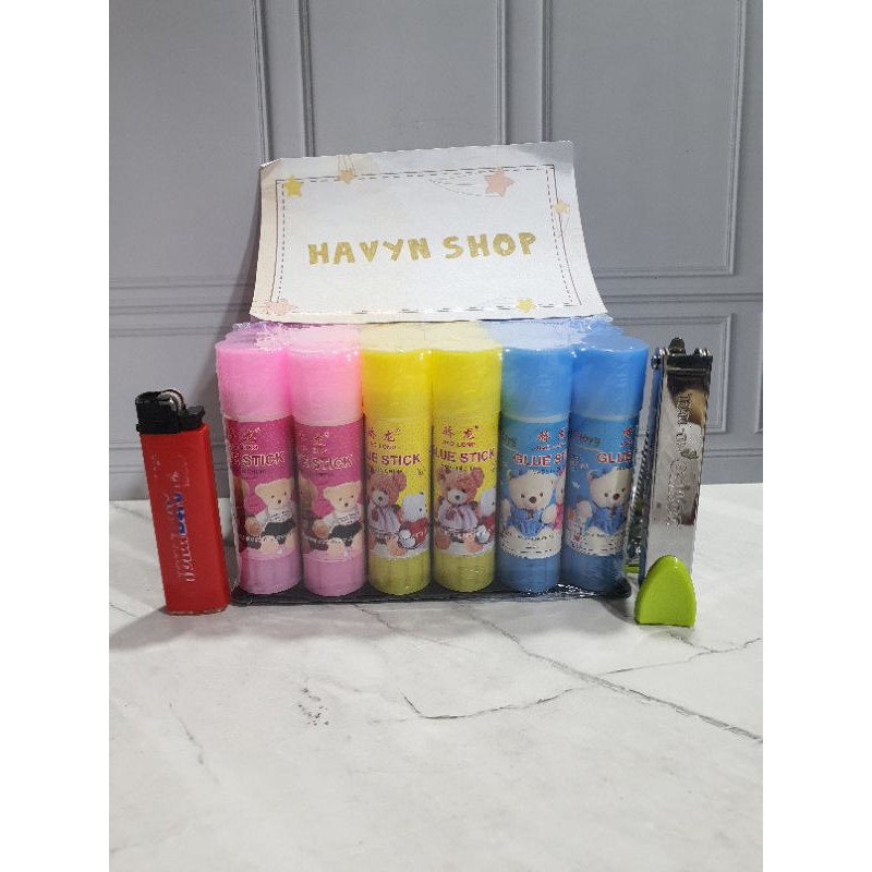 Lem stik (1pak=24pc) ukuran BESAR 23gram/ Lem stick / Lem murah / Lem fancy / Glue Stik Fancy BESAR-3