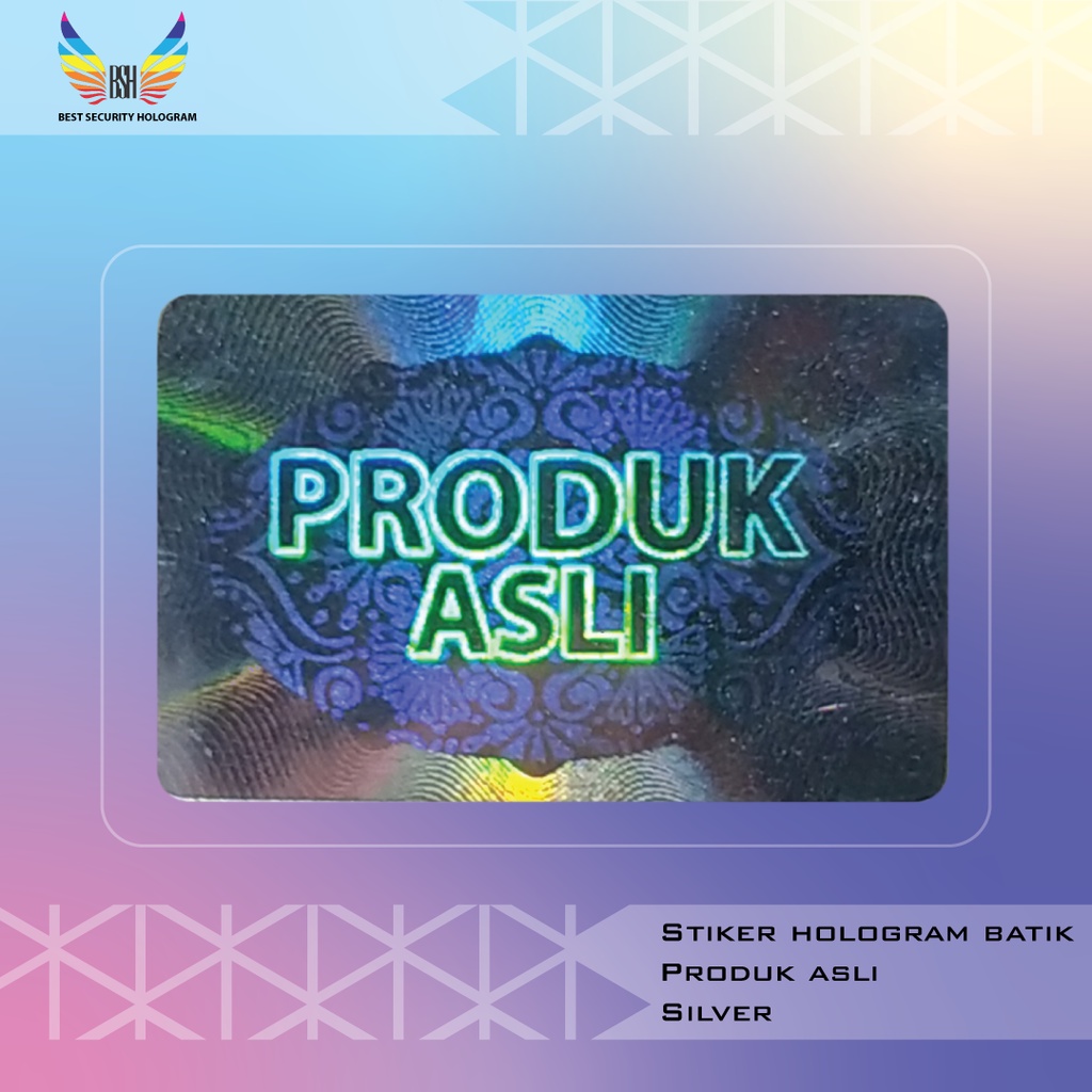 

Stiker Hologram Produk Asli Stiker Segel Box Batik Silver Non Temper