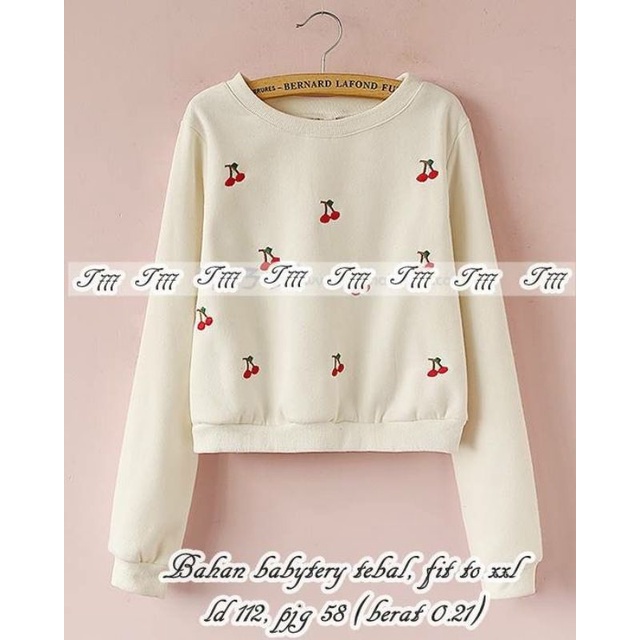 SWEATER CHERRY JUMBO / SWEATER JUMBO / SWEATER BABYTTERY / SWEATER WANITA / ATASAN WANITA