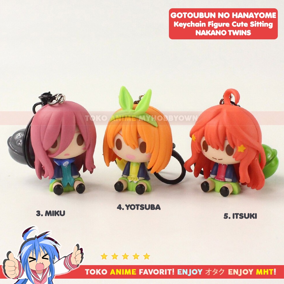 Gantungan Kunci Figure Anime Chibi Gotoubun Miku Nino Itsuki Nakano