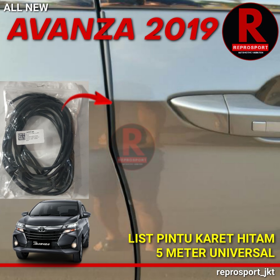 AVANZA 2019 LIST PINTU KARET HITAM 5 METER UNIVERSAL