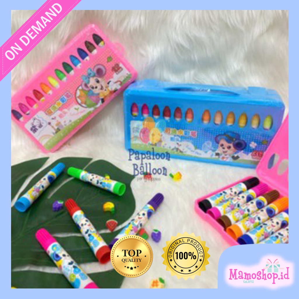 

Spidol anak warna warni isi 12pcs dan 36pcs