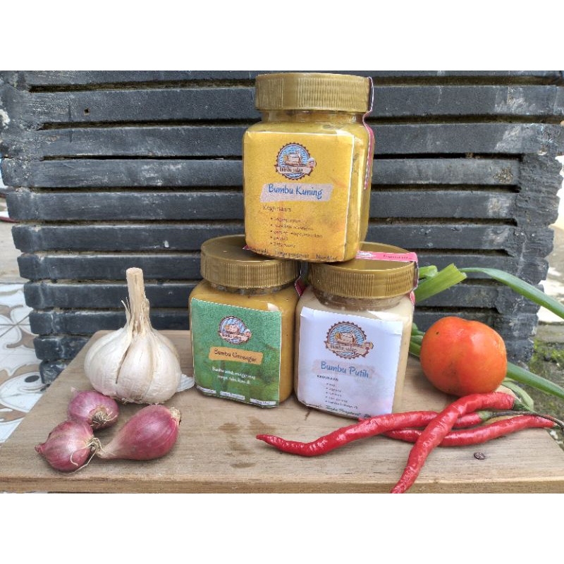 

Paket 3 bumbu homemade/bumbu kuning/bumbu putih/bumbu gorengan/bumbu dasar halus/bumbu instan non msg/bumbu praktis/bumbu sehat/bumbu homemade by bumbu_sedap