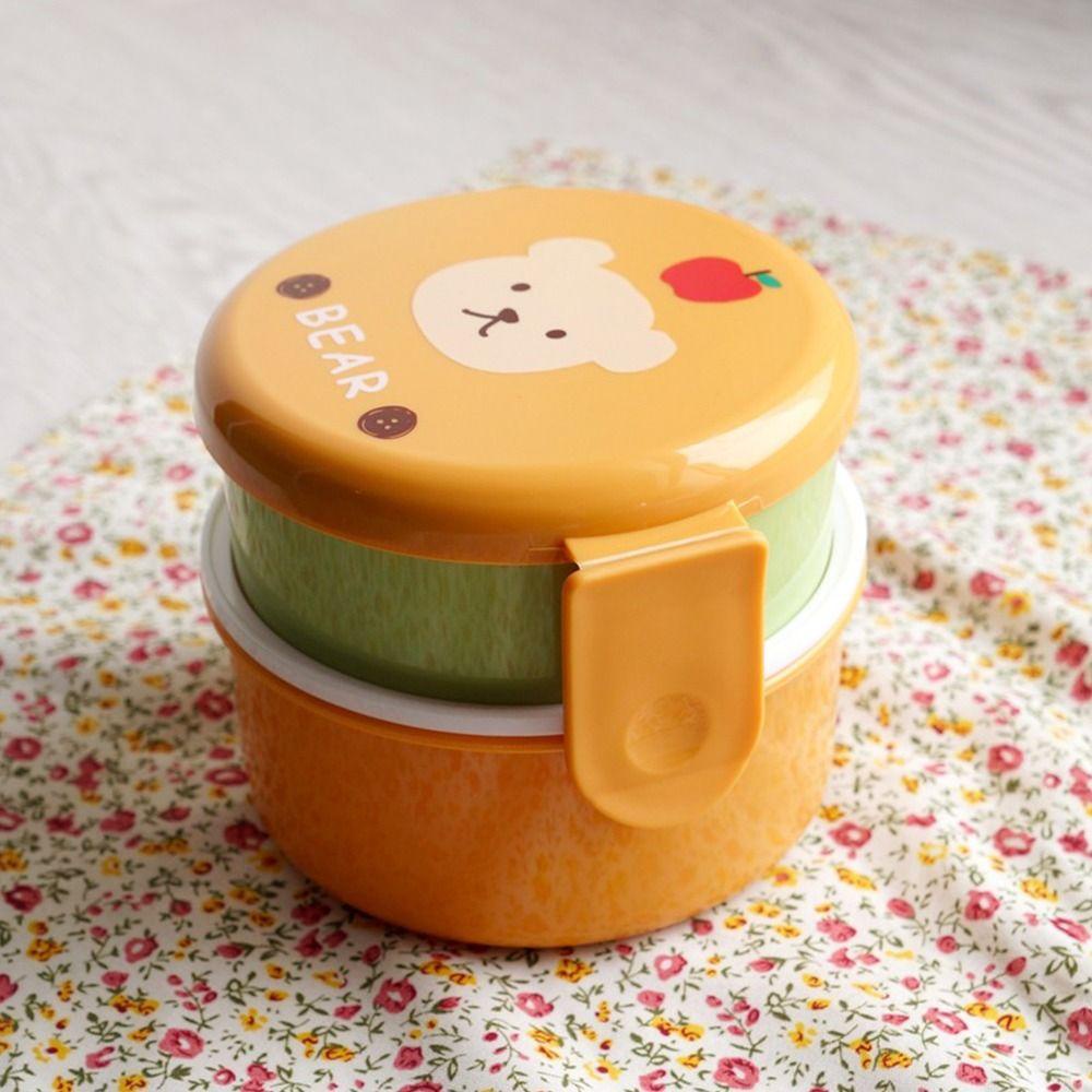 Preva Kids Lunch Box Bulat Gaya Jepang Microwave Kotak Buah Anak