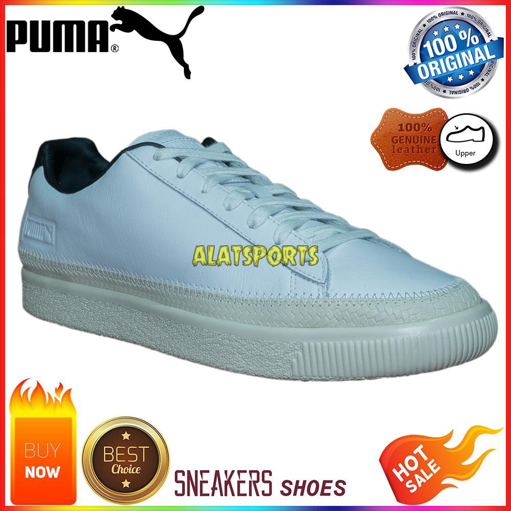 Puma Basket Trim 369641-01 - White Sepatu Sneaker Pria Original