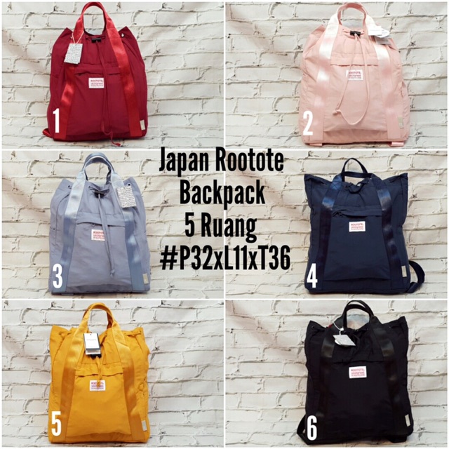 Rootote Backpack / Tas Totebag 2in1