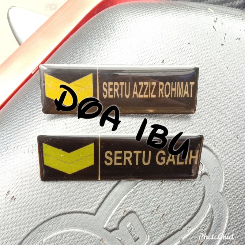

best seller name tag kuningan 2,5cm x 8cm paku jambu ready stock