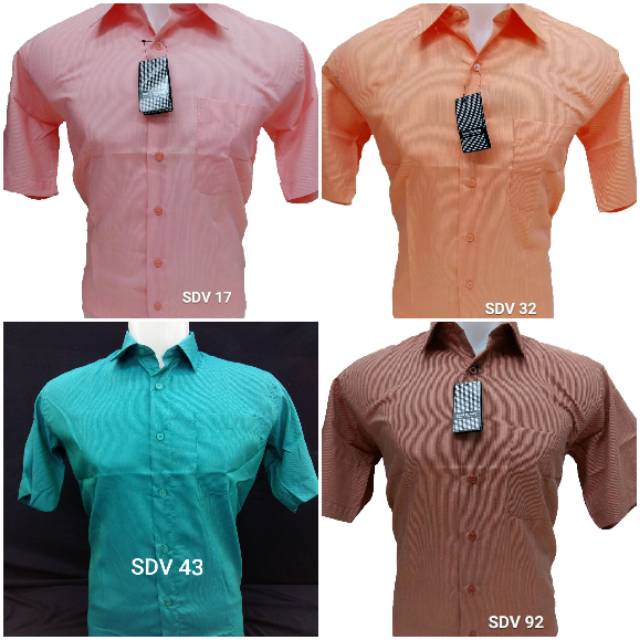 Kemeja pria pendek S M L XL XXL XXXL - kemeja pria polos - kemeja kerja pendek jumbo big size