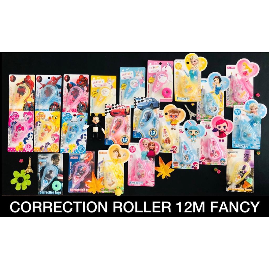 

LJK SHOP - TIP EX KERTAS / CORRECTION TAPE UKURAN 12 KARAKTER KARTUN. MURAH