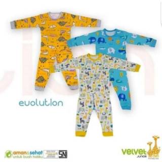 3stel Piyama Anak  VELVET  JUNIOR  Baju  Tidur  Piyama Anak  