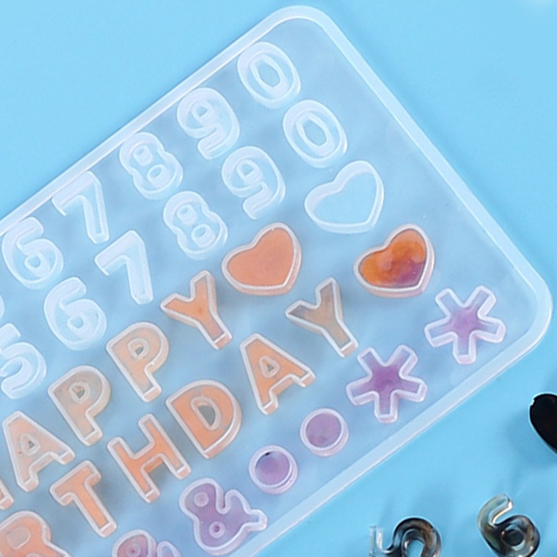 SIY  Crystal Epoxy Resin Mold DIY Crafts Jewelry Pendant Casting Supplies Alphabet Letters Number Symbol Ornament Keychain Casting Silicone Mould