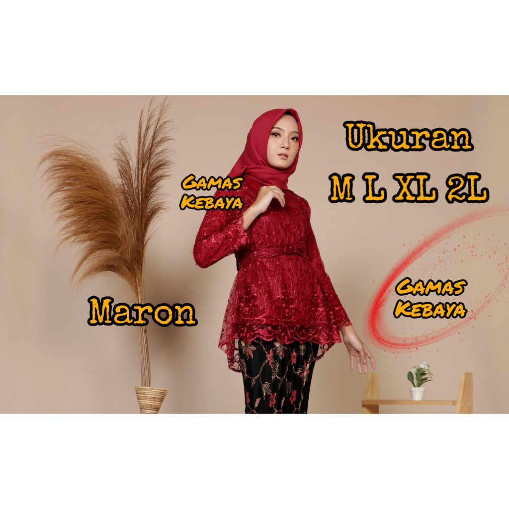 ATASAN KEBAYA AURORA TLLE MUTIARA/KEBAYA MODERN/KEBAYA WISUDA/KEBAYA BRUKAT/KEBAYA BROKAT/TERBARU