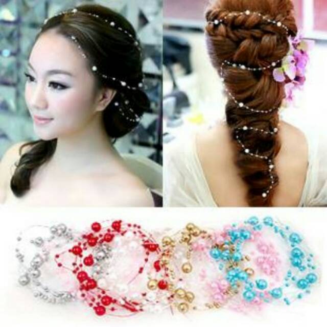 Hair accessories senar mote mutiara